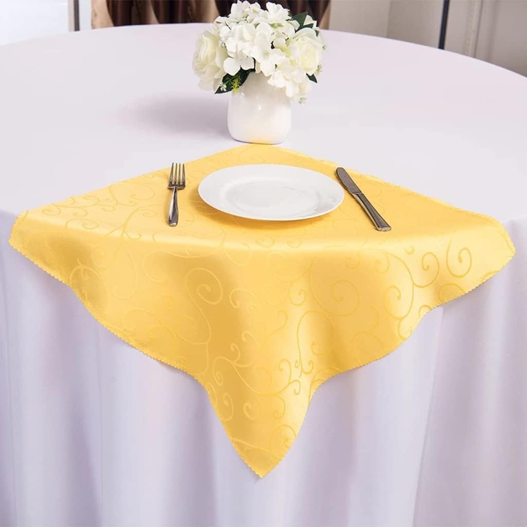 Square Table Cloth Napkin for Wedding Birthday Decoration Colored Fabric Embroidered