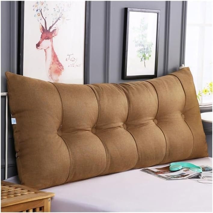Housse de coussin de tête de lit amovible et lavable pour grands lits