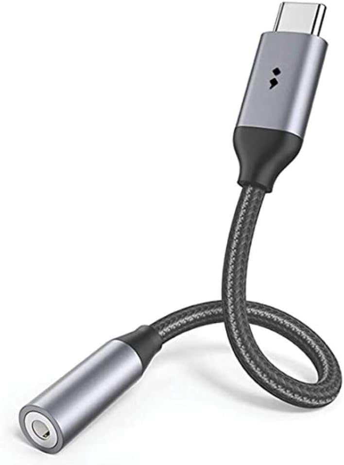 PingBi Braided Oneplus Nord / 7T / 7T Pro / 7/ 7 pro / 6T USB Type C to 3.5 mm Jack Audio Connector adapter for OnePlus 7T/7/7 Pro / 1+6T Xiaomi Mi 8/9 Huawei P30 Mate Pro