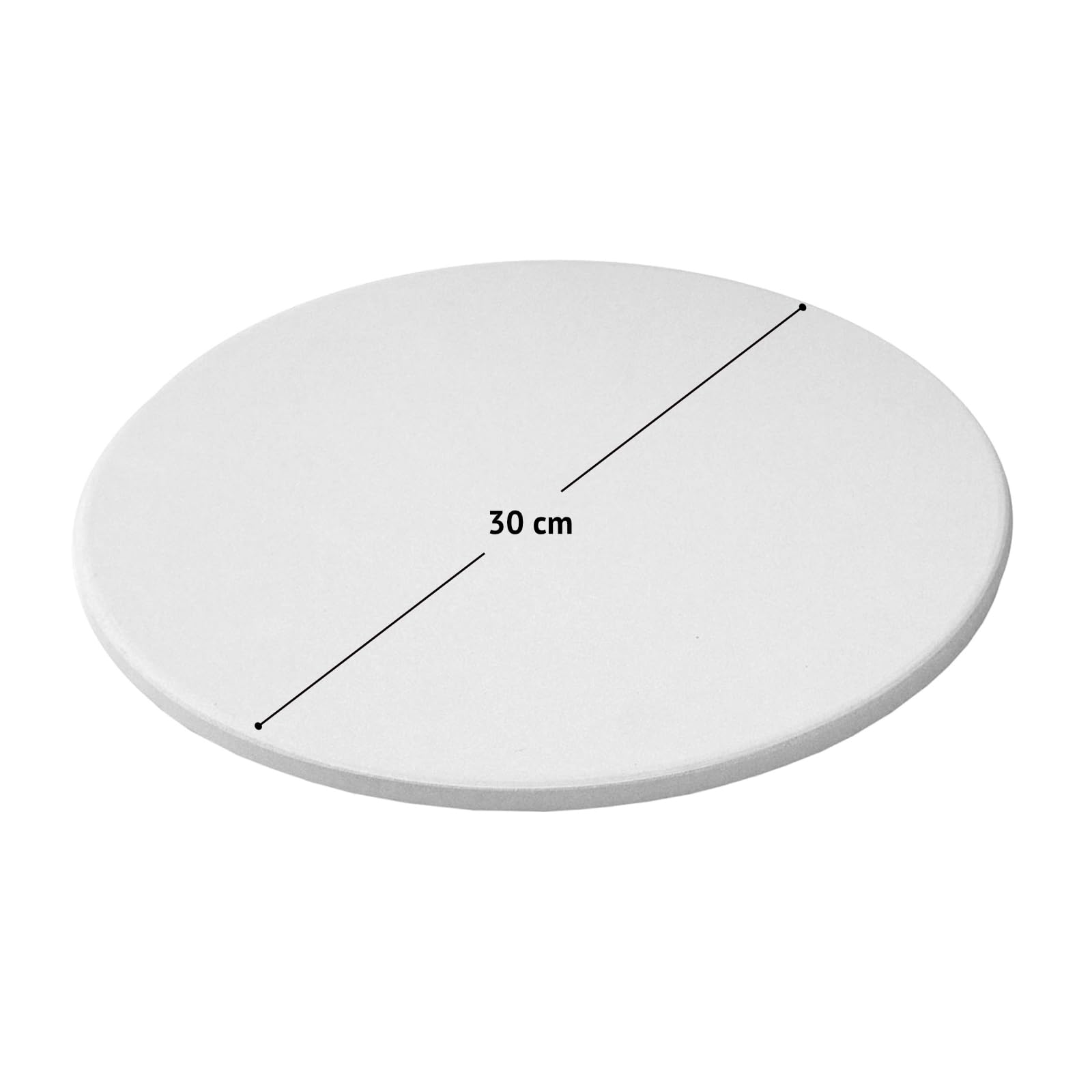 TAINO Plaque à pizza, diamètre 30 cm, ronde, pour four, pour barbecue au charbon de bois et au gaz