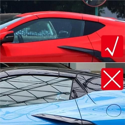 Grille d'aération arrière Corvette C8 style carbone brillant - 2