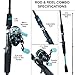 5' Micro Spincast Combo, 2 pc Light Action Fiberglass Rod, 4.1:1 Gear Ratio, Double Crank, golfball Casting Plug