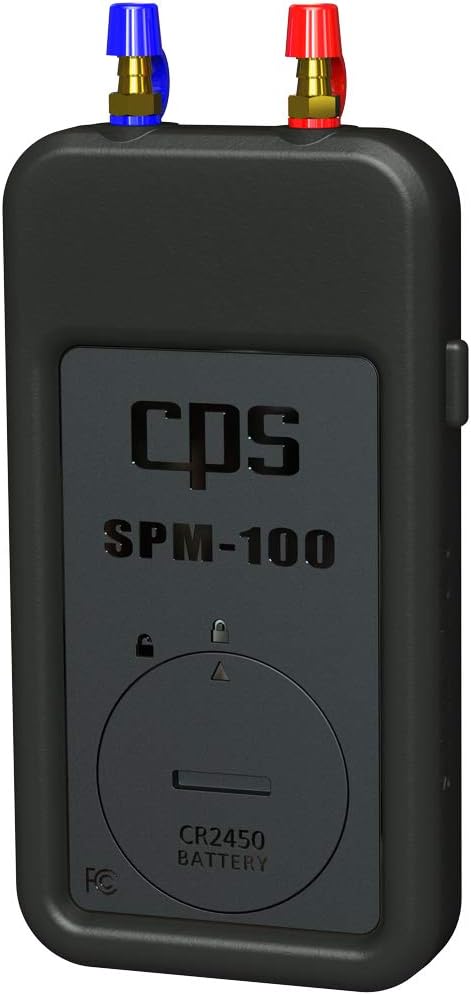 CPS SPM-K1 Wireless Smartphone Manometer and Probe Kit Combo - Includes SPM-100, (2) Static Presure Probes with Magnetic Color Coded Bases, (2) 6' Sections of Tubing and (1) Brass Gas Fitting