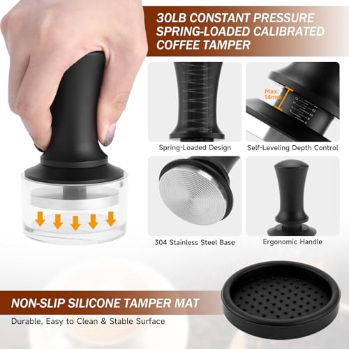 Tasseur café 51mm contre les extractions ratées avec kit de distribution