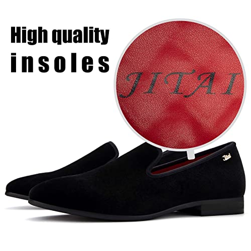 Image of JITAI Men's Dress Shoes - Casual Rubber & Leather Loafers for Men - Fashion Business Formal Wear