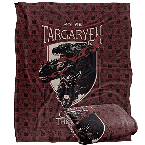 Game of Thrones House Targaryen Officially Licensed Silky Touch Super Soft Throw Blanket 50' x 60'