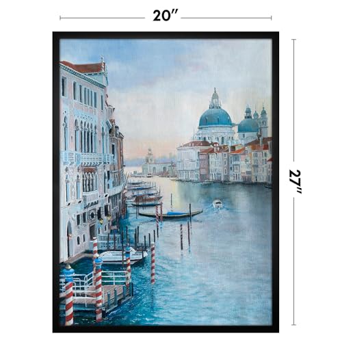 Image of Americanflat 20x27 Picture Frame with Polished Plexiglass - Streamline Collection - Thin Border Picture Frame for Wall Display - Hanging Hardware Included - Black