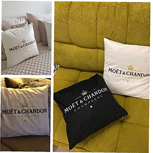 45x45cm Zwart Katoen Zwart Fluwelen Letters Print Kussen Cover Zachte Gooi Kussensloop - Afbeelding 4