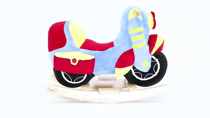 Watch Happy Trails Rocking Motorcycle Toy - Kids Plush Stuffed Ride On ...