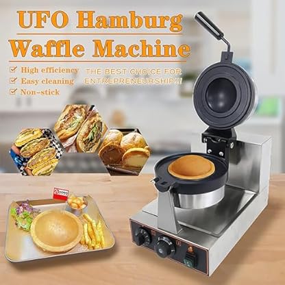 Elektrisch Hamburgerpresse Burger-Maschine, kommerzielle elektrische Presse, antihaftbeschichtete elektrische Presse, Maker, 50–300 °C Temperaturregelung, doppelseitige Heizung, für Zuhause, – Bild 6