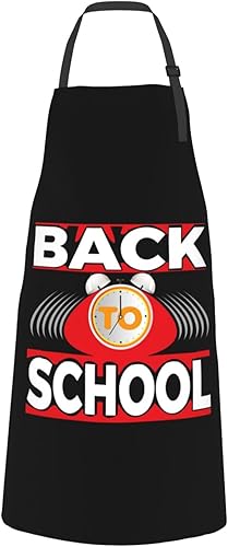 Miniatura 8 de Back To School Aprons for Men Women with Pockets Apron Adjustable Water and Oil Resistant Aprons for Cooking Kitchen Gardening Chef Apron