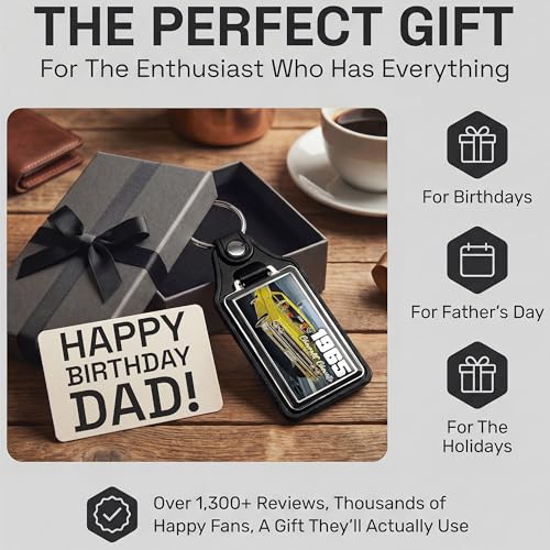 Image of Brotherhood 1965 Compatible with Chevelle Design Key Chain Key Holder Key Ring For Men Heavy Duty Car Key Ring For Men and Women