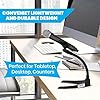 Pyle Desktop Microphone Stand, 21cm Gooseneck Mount with U-Base, Low Profile Mic Arm for Desk, Podcast Setup, Mic Holder for Table, Counter, Recording, Streaming, Black #3