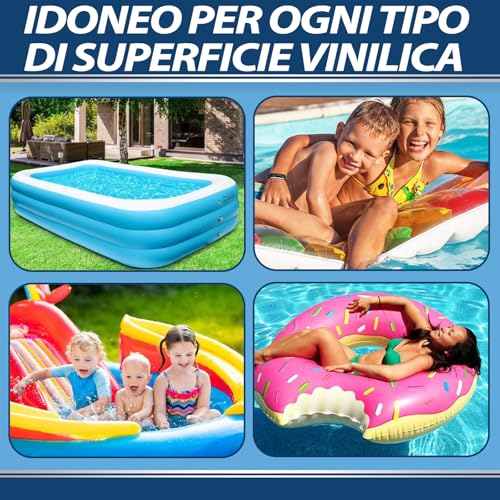 Pool-Reparaturset, hochfester, wasserdichter Poolflicken, transparente und langlebige Poolreparatur, geeignet für die Reparatur verschiedener aufblasbarer Geräte (15 * 2 ml)