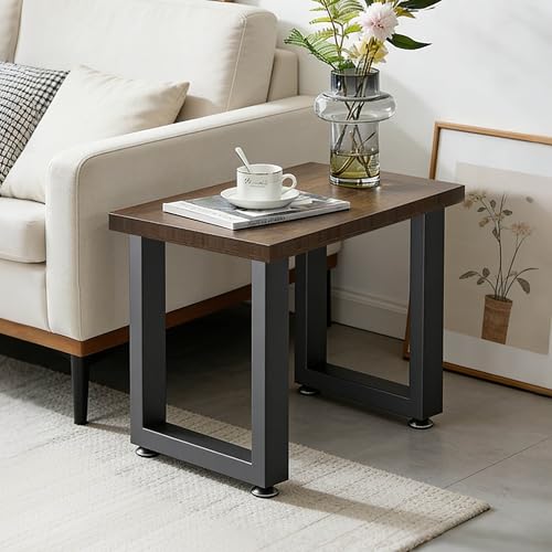 CFWLQD 16 Inch Metal Table Legs for Bench, Coffee Table, Desk - Heavy Duty Furniture Legs Set of 2 (Black, H16 x W11.8, Screws & Adjustable Feet Pads Included) by CFWLQD - Used condition - Image 2