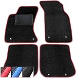 ✅ Velours Fußmatten passend für: Audi A3 II 8P 2003-2011. Lieferungsumfang: 4 Veloursmatten mit Befestigungen (2x vorne, 2 x hinten). Rote, Schwarze oder Blaue Ziernaht (Overlock) zu wählen.