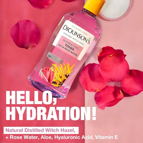 Dickinson's Enhanced Witch Hazel Hydrating Toner with Rosewater, Alcohol Free, 98% Natural Formula, 16 Fl Oz (Pack of 1) - Image 5