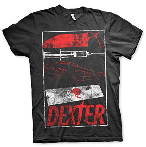 Image of Dexter Officially Licensed Signs Mens T-Shirt Big & Tall Mens T-Shirt (Black), 4XL
