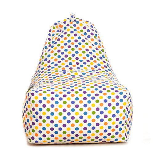 Image of Style Homez Hackey Cotton Canvas Polka Dots Printed Bean Bag XXL XXL Size Filled with Beans Fillers