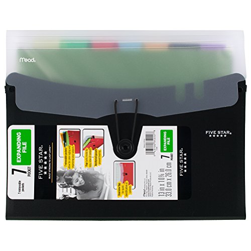 Five Star Expanding File with Removable Files, 7-Pocket Expandable File Folder, 13