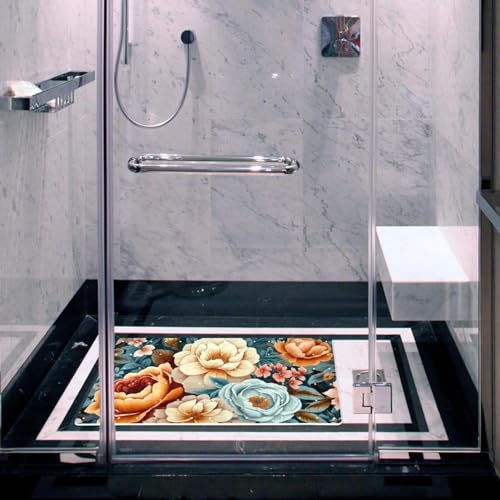 Tapis de bain anti-glisse long avec trous de drainage - 7