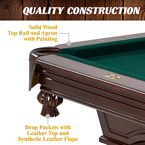 Image of Barrington Billiards Drop Pocket Pool Table with Complete Accessory Set