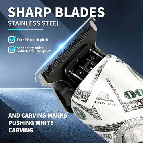 Image of Durable Men's Electric Hair Clipper Zero Gap T-Blade, Long Lasting Battery, Waterproof & Easy to Clean, Professional Trimmer for Salon & Home