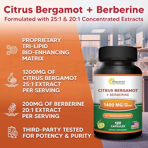 aSquared Nutrition Citrus Bergamot Berberine Capsules