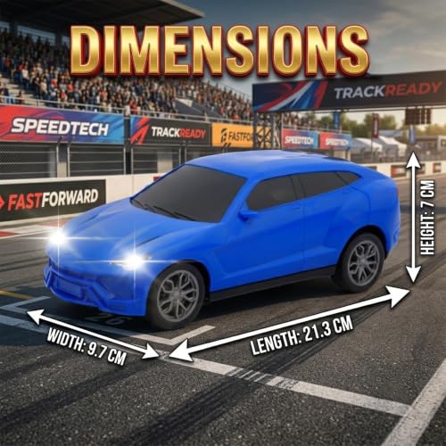 Image of Gooyo GY-448JM Rechargeable Remote Control Car Toy | Blue Color, Power Source: Lithium Rechargeable Battery for Car (Included) & 2xAA Battery for Remote Controller (Not Included)