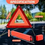 NATGAI 3 Pack Emergency Warning Triangles Kit with Storage Case - Image 2