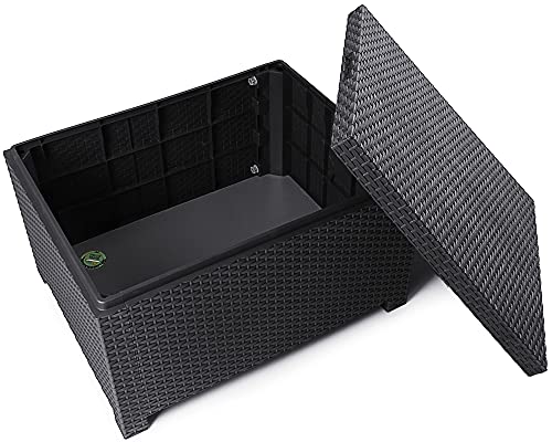 Ondis24 Gartentisch Olimpia, Loungetisch mit Aufbewahrungsbox, Beistelltisch mit Staufach aus Kunststoff, 168 Liter… – Bild 6