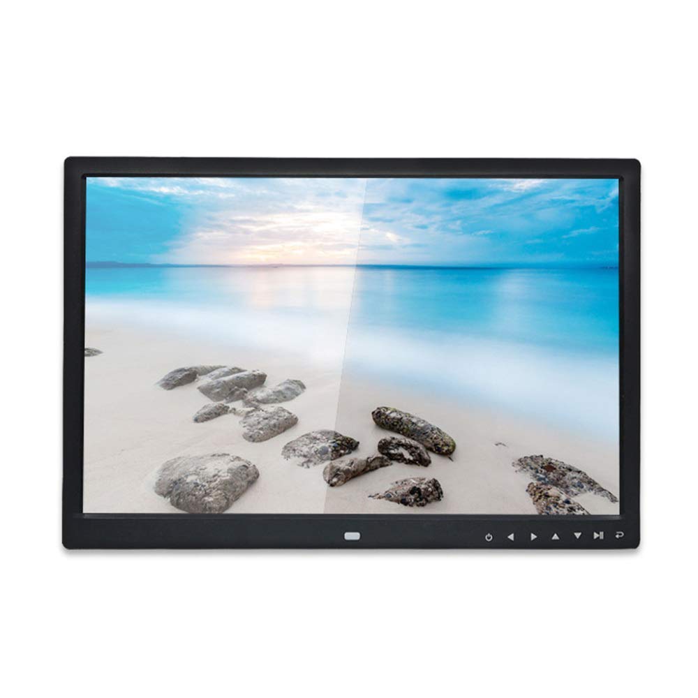 MYUYEE 15-Inch Digital Photo Frame, 1280X800 Ips Display, Photo/Music/Video Player With Remote Control - White (Black-15)