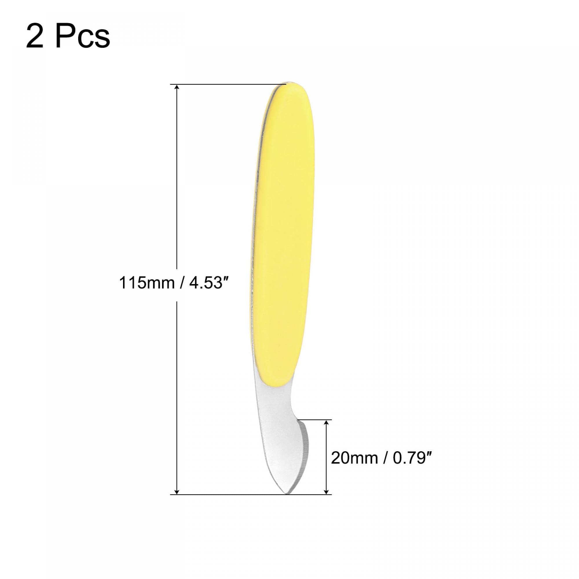 uxcell 2PCS 20mm Width Watch Back Case Opener Remover Removal Knife, ABS Handle Battery Remover Repair Replacing Watchmaker Tools Yellow