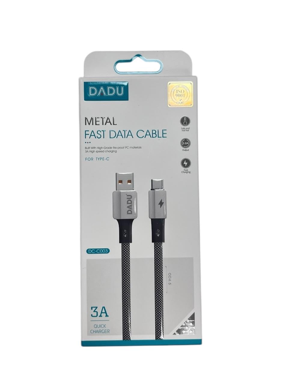 DADU DATA CABLE, USB Type C Cable 3A Fast Charging Cable, 1M 3A Fast Power Data Cable, Compatible with Most Type C Devices Charging and Data Transfer, Type C-C+Lightining Fast Charging Cable