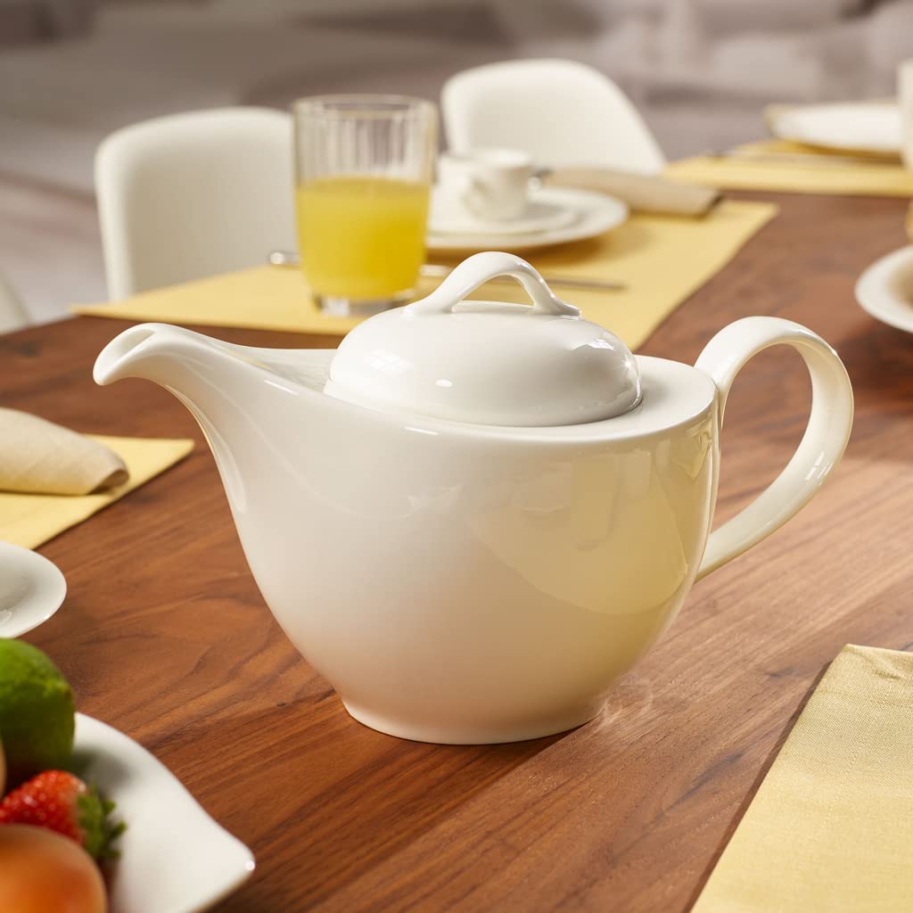 Villeroy & Boch New Cottage Basic Teiera, 1,2 L, Porcellana Premium, Bianco