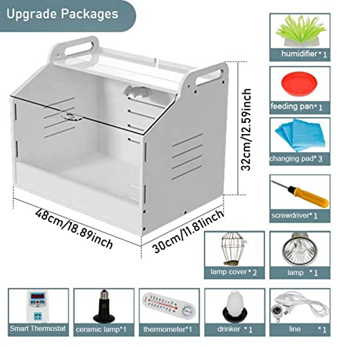 Kit de iniciación para criar pollos con parrilla ventilada y lámpara de calor para pollitos, codornices y patitos - Ideal para una incubación segura y cálida