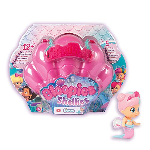 Bloopies IMC Toys Shellies | Sirenita de baño Modelo Sorpresa con 5 Accesorios, 12 Muñecas a Collecionar - Juguete para niños y niñas +3 Años
