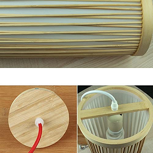 Iluminación colgante de bambú para comedores de diseño japonés zen 7