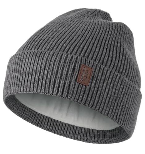 Image of Wmcaps Winter Beanie for Men Women, Fleece Lined Beanie Soft Warm Knit Hat Ski Stocking Cuffed Cap