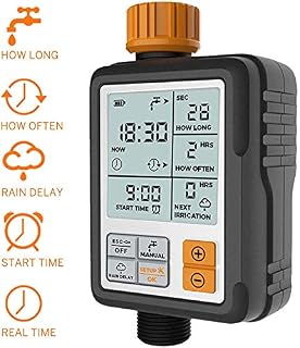 Kazeila Digital Irrigation Timer - Programmable Water Timer Garden Lawn Hose Faucet Sprinkler