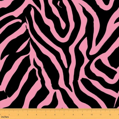 Feelyou Zebra Print Fabric by The Yard Soft 1 Yard