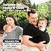 KeaBabies Baby Wrap Carrier Ring Sling - Easy to Wear, Adjustable D-Lite Baby Carrier Newborn to Toddler, Infant Carrying Shirt, Hands Free Bonding, Breathable Fabric Wearing Wrap (Trendy Black)