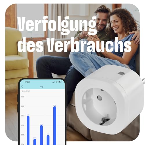 OMAJIN by Netatmo, 3er Pack Smarte Steckdosenzeitschaltuhr, Energieüberwachung, Fernbedienung, Stromzähler, verzögertem Ausschalten, energiesparend, Wifi 2.4Ghz/Bluetooth, 16 A/3 680 W, OBU-3SP-SK