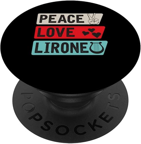 Peace Love Lirone Musical Instrument Lirone Guitar Players PopSockets Swappable PopGrip