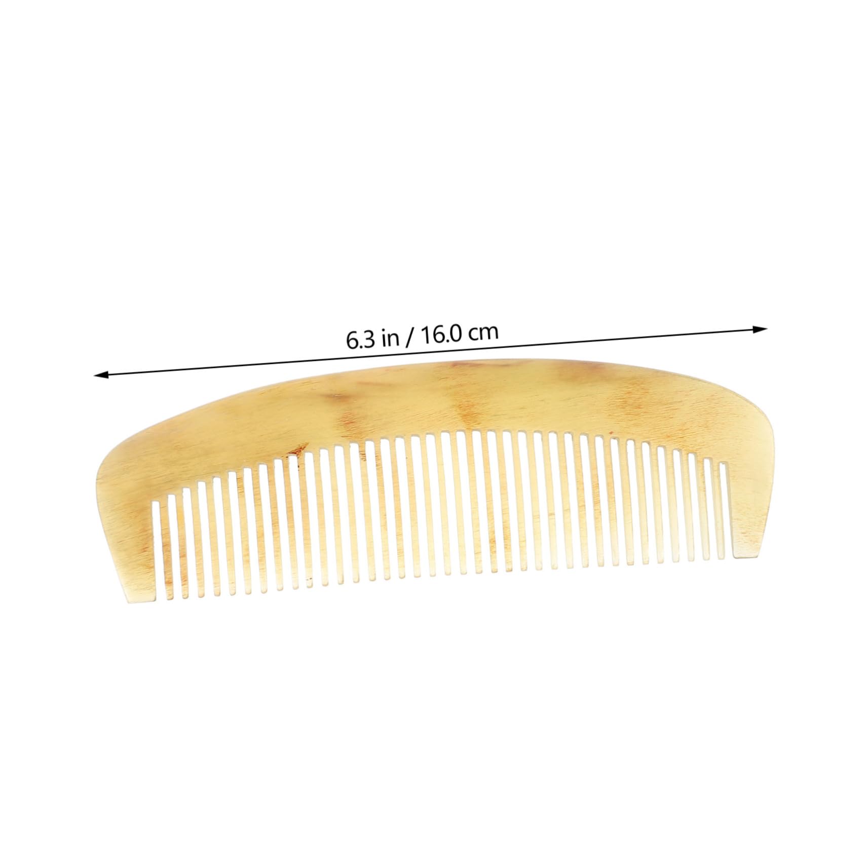 BESTYASH Peine de Cuerno Antiestático Natural Peine para Masajear el Cabelludo para Cabello Grueso Liso Rizado Herramienta de Peinado Cuidado del Cabello Barba