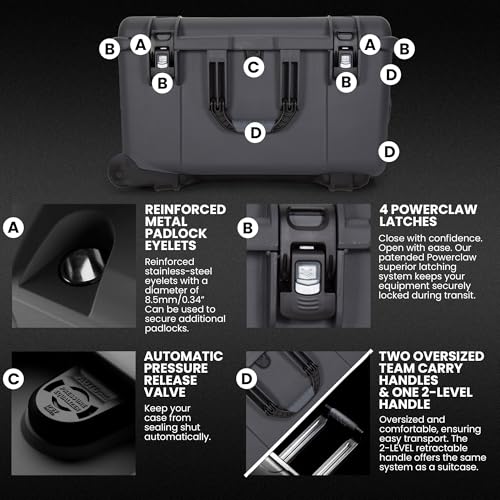 Image of NANUK 960 Pro Photo Kit - Waterproof Travel Camera Hard Case with Padded Dividers and Wheels, 25.4 inch x 20 inch x 14.5 inch Dustproof and Impact-Resistant, Ideal for Heavy Loads - Graphite