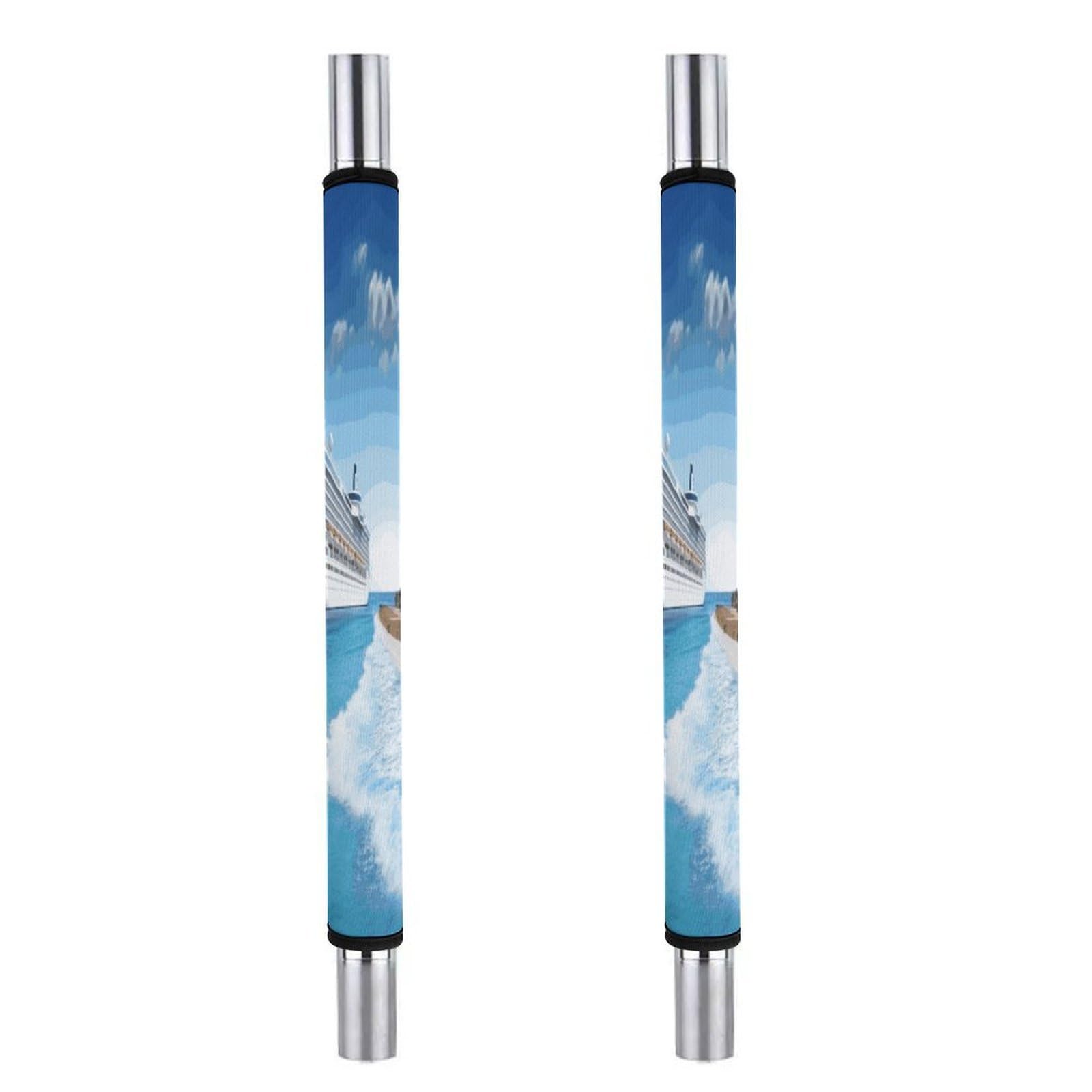 Adfgyerh Style Seaside Cruise Ship Refrigerator Door Handle Covers 2 Pcs, Refrigerator Handle Covers Non-Slip Fridge Handle Covers For Oven Microwave Dishwasher Appliance Door Sleeves