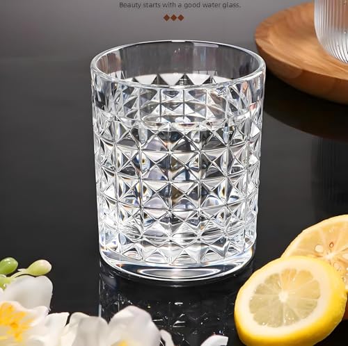 Image of Premium 300 ML Water & Juice Drinking Glasses Set of 6 Vintage Glassware Set for Juice, Cocktail, Mocktail,Whisky All Beverages Everyday Uses for Gift (6, MT-02)