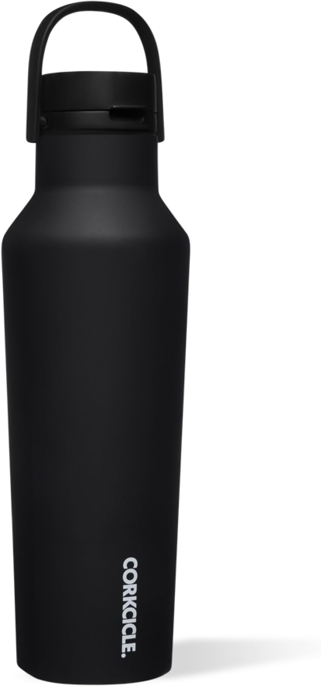 Insulated Canteen Travel Water Bottle, Triple Insulated Stainless Steel, Easy Grip Straw Mouth, Keeps Beverages Cold for 25 Hours or Warm for 12 Hours, 20oz, Matte Black