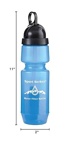 Miniatura 5 de Botella con filtro de agua Sport Berkey ideal para fuera de la red, emergencias, senderismo, camping, viajes y uso diario en casa, trabajo o escuela